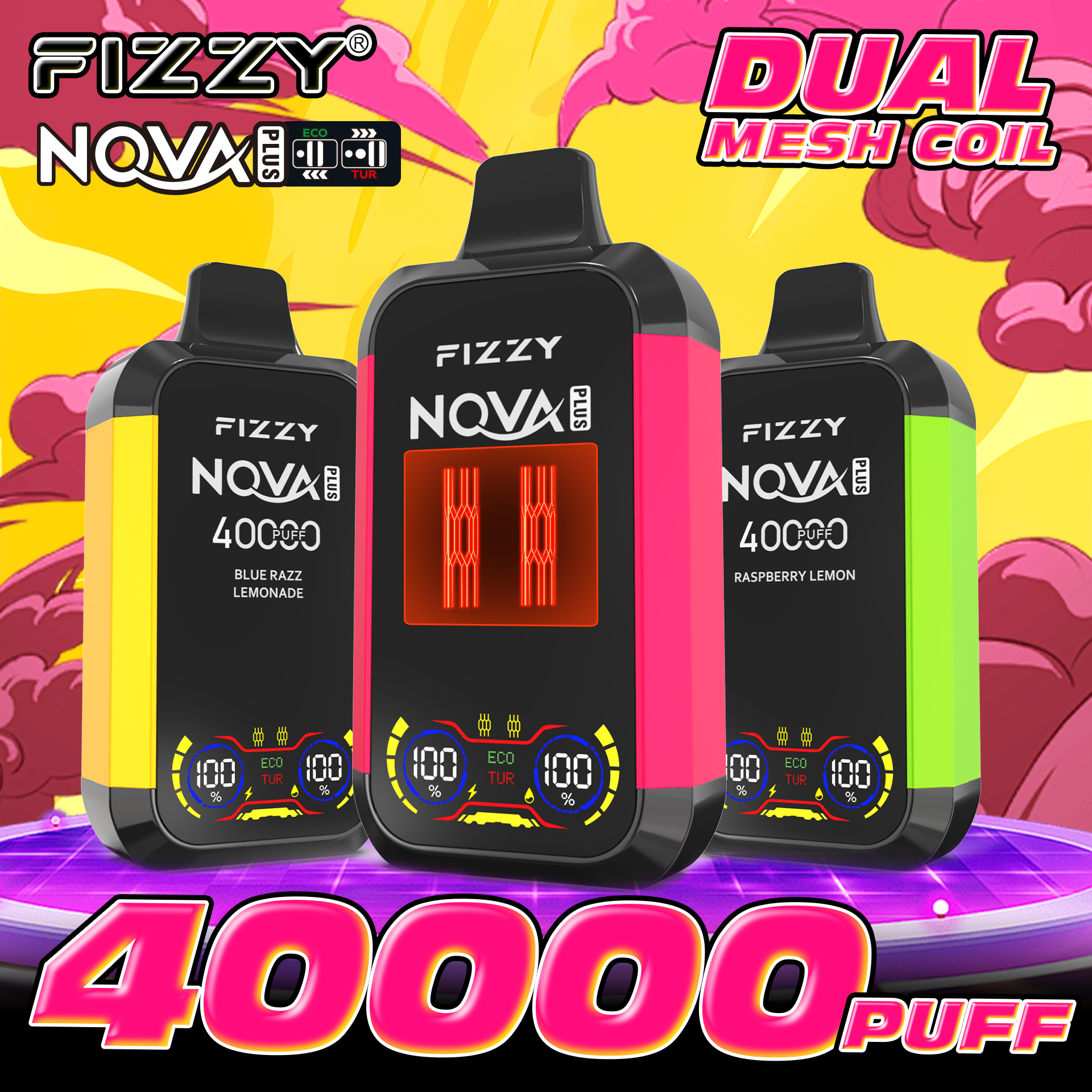 fizzyvape.net Fizzy Nova Plus 40000 Puffs: A revolutionary upgrade for the ultimate vaping experience!