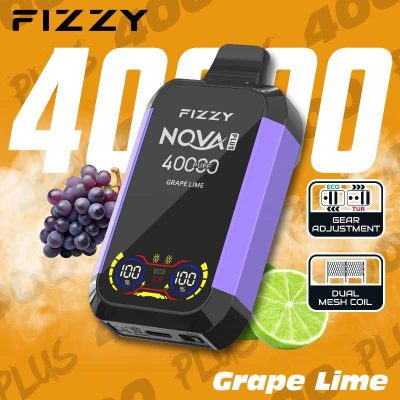 Fizzy Nova Plus Grape Lime – 40K (40000) Puffs Disposable Vape