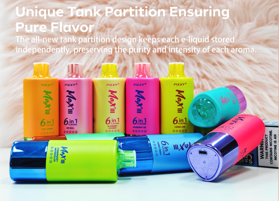 fizzyvape.net Multi-Flavor Vape: Unlock Explosive Taste: FIZZY Max III Delivers 3X the Refreshment!